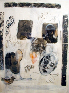 Gabrielle Sichel, Untitled, 2006, acrylic, collage on rag paper