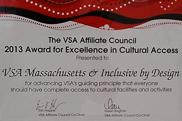 VSA 2013 Award for Excellence in Cultural Access