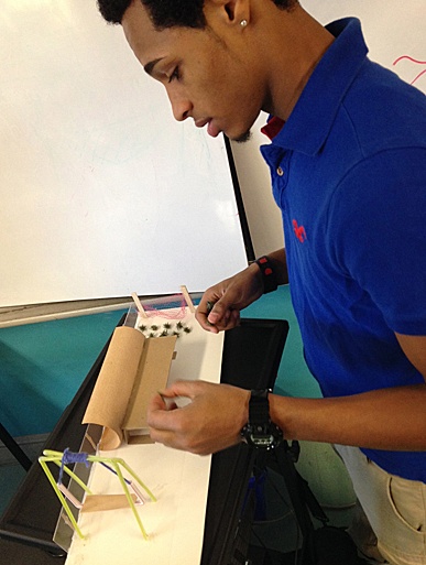 Student Making Parklet Model