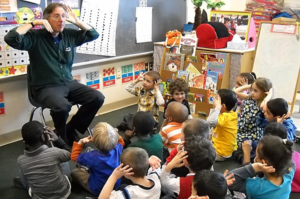 Tim with Pre-K Students