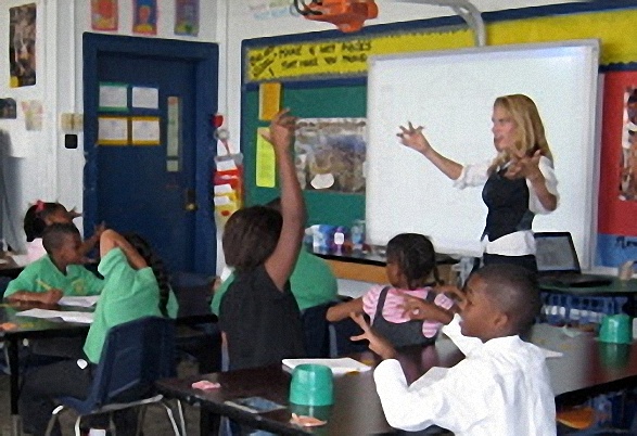 Wilhelmina Peragine in the Classroom