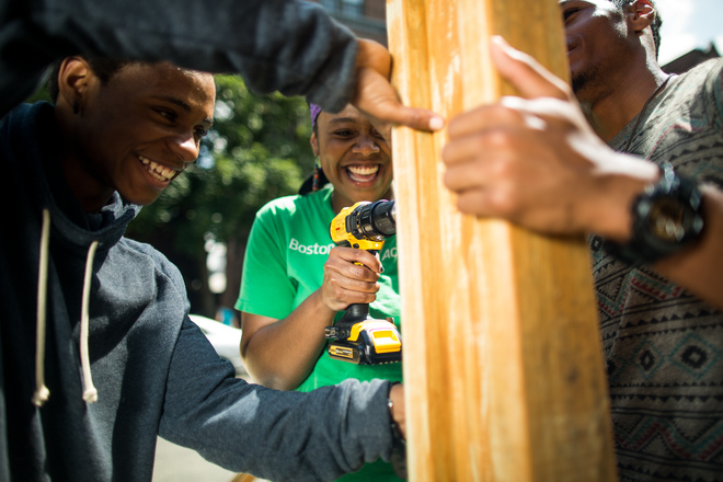 Parklet Being Built