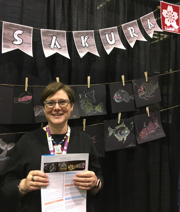 Jodi Schmidt at Sakura booth